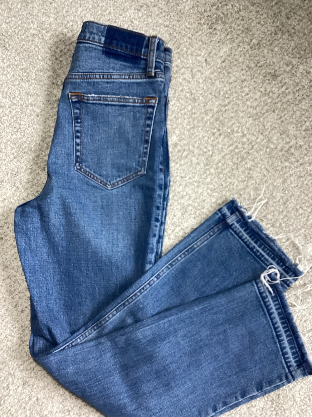Abercrombie & Fitch 90s‎ Straight Jeans Womens 25/0 Blue High Rise Stretch Denim
